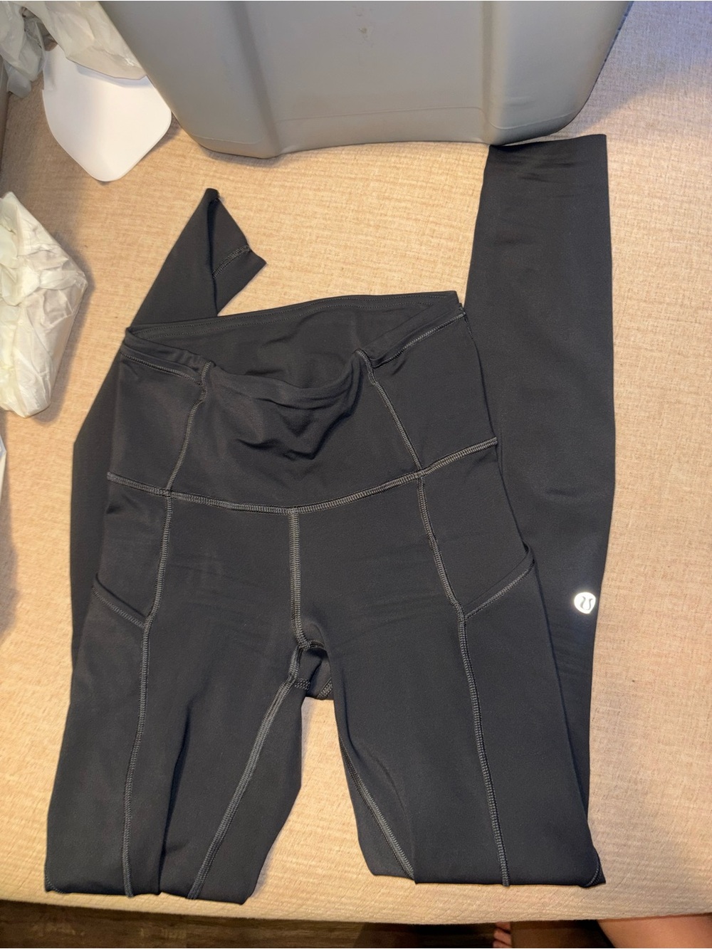 lululemon athletica grey High-Rise Athletic Leggings fast and free 28 inch - Picture 2 of 5